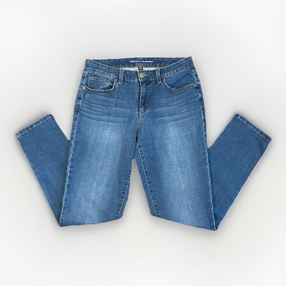 INC International Denim Concepts Jeans Women's Size 8R 29 Mid-Rise Straight